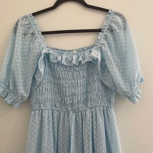 Blue Indigo Rose Dress